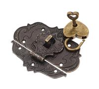 LIFKOME Buckle Latch Set With Heart Shaped Lock Vintage Decorative Box Latch For Jewelry Chest Wooden Case Accessory