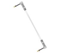 LIFKOME Câble Patch pour Pédale de Guitare 6,35 Mm Blanc Connecteurs Métalliques, Flexible et Transmission Audio Claire, Longueur 15 Cm, Double Angle pour Studio et Scène