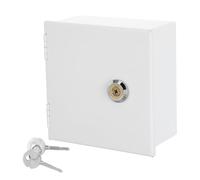 LIFKOME Cache-Interrupteur Mural Verrouillable 86 Type, Boîtier en Fer Blanc 60 MM, Boîtier Électrique Étanche sans Fond, Protection Sécurité Intérieure et Extérieure, Cache de