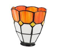 LIFKOME Cache-lampe Décoratif En Verre Artisanal 5 Pouces Orange Blanc Méditerranéen, Compatible Douille E27, Diamètre Perçage 4,2 Cm, Abat-jour Léger Pour Lampe Plafond Suspendue,