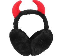 LIFKOME Cache-oreilles Pliable Corne en Tissu Noir, Protection Auditive Chaude D’hiver pour Femmes Adultes, Accessoire Extérieur Multifonction pour Maintien Chaud