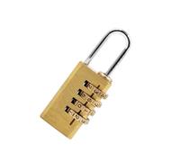 LIFKOME Cadenas à Combinaison 4 Chiffres en Laiton 20 MM Dimensions 57 X 2 X 1 CM Cadenas de Sécurité pour Valise Paquet à Dos et Armoire Code Réglable pour Voyage et Protection des