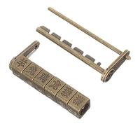 LIFKOME Cadenas à Combinaison Rétro de Zinc avec Gravure Chinois Serrure Décorative pour Armoire Boîte à Bijoux et Valise Verrou Vintage