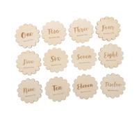 LIFKOME Cartes de Mois Bois Rondes pour Annonce Grossesse Accessoires Photo Marqueurs Parcours Garçon Fille
