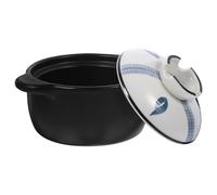 LIFKOME Casserole Céramique Résistante Chaleur avec Couvercle Pot à Soupe pour Personnes pour Cuisson Maison et Plats Mijotés