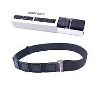 LIFKOME Ceinture Réglable Antidérapante pour Chemise Unisexe Maintien sans Plis pour Tenue Professionnelle Boucle Noire