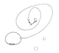 LIFKOME Chaîne Résistante Légère Acier Inoxydable, et Oiseaux, Perroquet | Blanc, Facile à Transporter, Confortable à Porter, pour Oiseau de Compagnie et Usage Quotidien