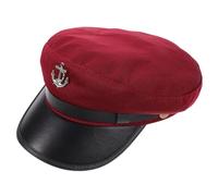 LIFKOME Chapeau de Capitaine Marin Bérêt Rouge M Accessoire Costume Cosplay Fête Navigation Plaisance