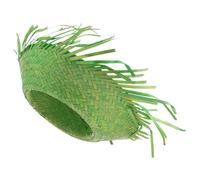 LIFKOME Chapeau de Fête Mexicain en Paille Tissée Main, Léger et Confortable, Style Hawaïen Vert pour Activités Extérieures et Randonnée, Taille Adulte 55-60 Cm
