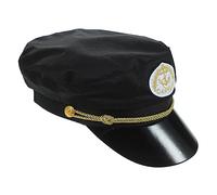 LIFKOME Chapeau De Marin Garçon Et Filles Noir 100% Coton Chapeau De Capitaine De Bateau Cosplay Accessoire Pour Bal Masqué Et Fête Costumée Taille Garçon Et Filles