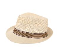 LIFKOME Chapeau De Plage Woven Breathable Bucket Hat pour Hommes Et Femmes Solaire Élégante avec Brim Court Et Motif Accessoire pour Activités Extérieures Et Voyager