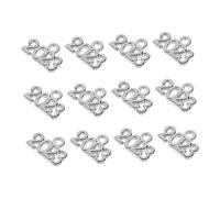 LIFKOME Charme Du Nouvel An Pendentif De Bijoux En Alliage 100 Pcs Argenté Ancien Diy Pour Fabrication Bracelet Pendentif Souvenir 2023 Pour Créateurs De Bijoux Usage Fête Nouvel An
