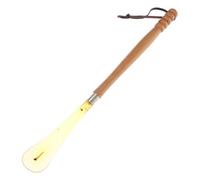 LIFKOME Chausse-pied à Poignée en Bois Tête en Caoutchouc, Design Ergonomique et Trou Suspendre, Aide-chausseur Portable pour Femmes Enceintes et Garçon et Filles la Maison