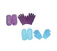 LIFKOME Chaussettes De Gel Hydratants Set Pour Soin Des Mains Et Hydratation Profonde Et Réparation Peau Couleurs Violettes Et Ciel