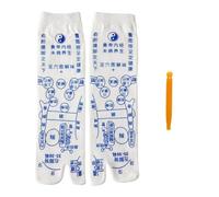 LIFKOME Chaussettes de Sport en Coton Peigné Points D'acupuncture, Chaussettes Pratiques pour Réflexologie Plantaire, Port Quotidien pour Usage Familial