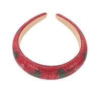 LIFKOME Christmas Wide Padded Hairband Rhinestone Headband High Crown Baroque Design Comfortable Festive Hair Accessories For Women And
