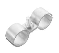 LIFKOME Clip à Double Port pour Tuyaux en Fer Galvanisé, Résistance la Déformation, Usage Polyvalent Industriel et Nautique, Fixation Sécurisée pour Câbles et Tuyaux Argentés