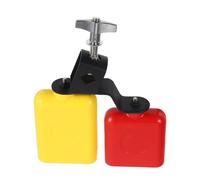 LIFKOME Cloche Double Sambago en Plastique Solide, Sons Aigus et Graves, Ensemble D’instruments de Percussion Cloche à Vache et Bloc de Percussion, Accessoires Batterie pour Orchestres