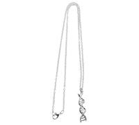 LIFKOME Collier 2 pièces Science Chimie - Collier antique à double hélice d'ADN - Pendentif structure moléculaire génétique, bijoux fantaisie
