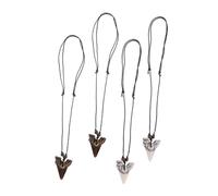 LIFKOME Collier Dents de Requin Vintage pour Homme, Lot de 4 Pièces, Bijoux de Plage Bohème, Style Surfeur, Accessoire Minimaliste Unisexe