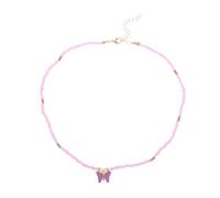 LIFKOME Collier Femme En Perles De Riz Pendentif Collier Coloré Bijoux D'été Ras Du Cou