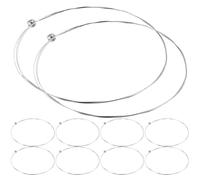 LIFKOME Cordes de guitare électriques en acier inoxydable argent, lot de 10, durée de vie prolongée, conçues pour guitaristes de niveaux, compatibles avec guitare folk et