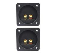 LIFKOME Coupe de Borne de Haut-Parleur ABS Noir 2 Pièces pour Enceinte | Montage Encastré, Connexion Serrée et Sûre, Repères Rouge et Noir, pour Réparation Murale