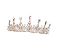LIFKOME Couronne de Mariage Élégante Accessoire de Cheveux de Mariée Coiffe de Princesse en Cristal Fabriquée à La Main pour Femmes