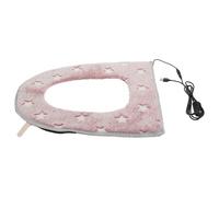 LIFKOME Coussin Chauffant Siège Wc USB avec Température et Minuterie Doux Lavable Chauffe-rapide et Lumineux Rose Compatible Toilettes