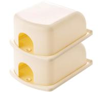 LIFKOME Couvercle de Prise de Sécurité Garçon et Filles 2pcs en Abs Beige Espace Interne Suffisant et Sortie Réservée pour Garages et Lieux Intérieurs