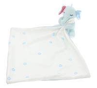 LIFKOME Couverture de Sécurité pour Bébé en Peluche Douce Légère Bpa Serviette Doudou Réconfortante pour -Né Présent Naissance pour Crèche et Sommeil Motif Éléphant Bleu