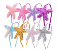 LIFKOME Couvre-chef Étoile de Mer pour Petite Fille 8 Pièces Bandeau Cheveux Multicolore Chignon Créatif Accessoire Fête Photo Bébé Couleur Aléatoire