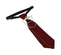 LIFKOME Cravate Pré-nouée Rouge en Polyester et Alliage, Élégante et Pratique, Ne Blesse Pas Vêtements, pour Célébration et Mariage Hommes et Femmes