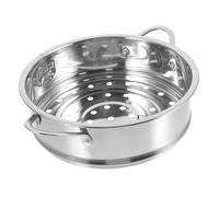LIFKOME Cuiseur Vapeur en Acier Inoxydable Poignées Doubles 18 Cm Grille de Cuisson pour Légumes Petits Pains Boulettes Cuisine Restaurant Argenté