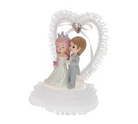LIFKOME Décoration Gâteau Mariage Couple Résine Romantique Figurine Sculptée pour Décorations de Table et Accessoires Photo