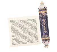 LIFKOME Décoration Mezuzah Métal avec Parchemin Ornement Religieux pour Porte Entrée Symbole Authentique Adorn Mezuzah et Élégant