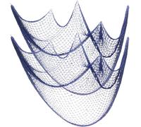 LIFKOME Décoration Murale Filet de Pêche 2pcs Style Nautique en Corde de Coton Bleu pour Fête Anniversaire Sirène ou Décoration Murale Simple et Rustique