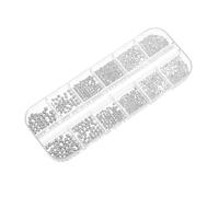 LIFKOME Décoration Nail Art Diy 12 Compartiments En Métal Argenté, Accessoire Manucure Brillant Pour Création Ongles, Coffret Multifonction Pour Artistes Nail Art, Usage Créatif à Domicile