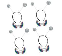 LIFKOME Deguisement Enfant Bretelles Vertes Pour Hommes Bandeaux Pour Femmes Soucoupe Coiffure Costumes Pour Hommes Plastique Argenté 8 Pièces Lunette Thème Espace