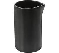 LIFKOME Distributeur de Lait Mini Pichet Simple en Céramique Noir Grosse Poignée Facile à Ranger pour Café pour Maison et Hôtel