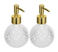 LIFKOME Distributeur De Savon avec Pompe Bouteille Distributrice Rechargeable pour Lotion Shampoing Et Après-Shampoing Récipient De Salle De Bain Et Cuisine 2 Pièces