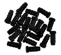 LIFKOME Douille Protectrice Noire pour Roulette de Chaise 20pcs en Pp/pa, Installation Facile, Diamètre Trou 8mm, Tube Rond 12.7mm, Protège Roulettes sur Sols Variés