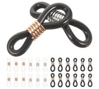 LIFKOME Embouts de Chaînette pour Lunettes en Silicone Antidérapants 120 Pièces Multicolores Connecteurs Réglables Universels pour Cordon de Maintien Accessoires Légers pour Usage