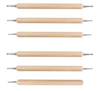 LIFKOME Ensemble D'outils de Sculpture en Métal et Bois 6pcs pour, Décoration et Modelage, pour Travaux Manuels et Poterie