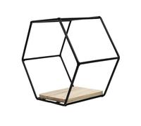 LIFKOME Étagère Murale Hexagonale Noir Support de Rangement Décoratif et Pratique pour Salon Chambre et Bureau Organisateur Polyvalent pour Petits Objets