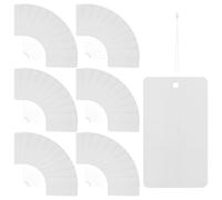 LIFKOME Étiquettes Pvc Blanches 4x7 Cm Étanches avec Cordon, Lot de 100 Pièces, Cartes Plastiques Vierges pour Identification Scolaire, Badges D'identification et Étiquetage Logistique,