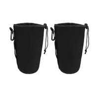 LIFKOME Étui à Lentilles en Néoprène 2pcs pour Objectif D'appareil Photo Cordon Réglable et Crochet, Protection Les Chutes, Facile à Suspendre
