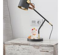 LIFKOME Figurine Chat Chinois pour Bureau Décoration Mignonne pour Maison Ornement Chanceux Style Japonais Statuette Maneki Neko Riche et Favorable