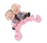 LIFKOME Figurine de Gâteau en Résine Écologique 1 Pièce Décoration de Gâteau Senior Couple Aînés Insert Décoratif pour Anniversaire et Noces des Grands-Parents