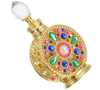 LIFKOME Flacon de Parfum Vide en Verre 12 Ml Pipette Dorée Flacon Compte-Gouttes Rétro Rechargeable pour Essence et Huile Essentielle Voyage et Cosmétiques